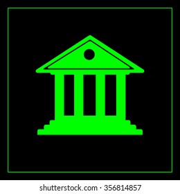 building with columns symbol vector illustration