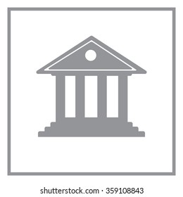 building with columns symbol vector illustration