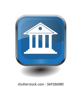 building with columns symbol vector illustration