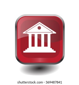 building with columns symbol vector illustration