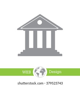 building with columns symbol vector illustration