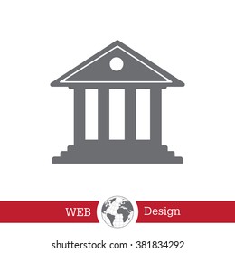 building with columns symbol vector illustration