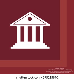 building with columns symbol vector illustration
