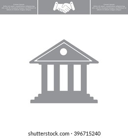 building with columns symbol vector illustration