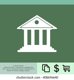 building with columns symbol vector illustration