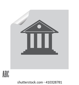 building with columns symbol vector illustration