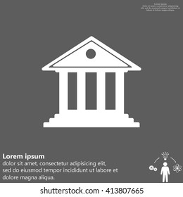 building with columns symbol vector illustration