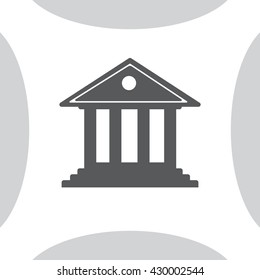 building with columns symbol vector illustration