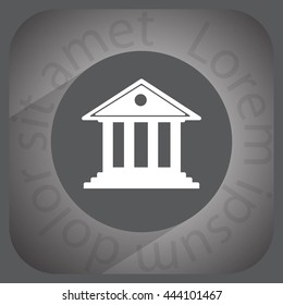 building with columns symbol vector illustration