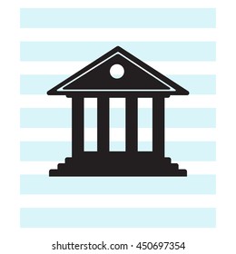 building with columns symbol vector illustration