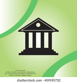 building with columns symbol vector illustration