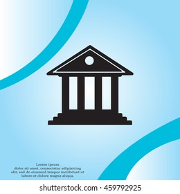 building with columns symbol vector illustration