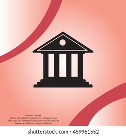 building with columns symbol vector illustration