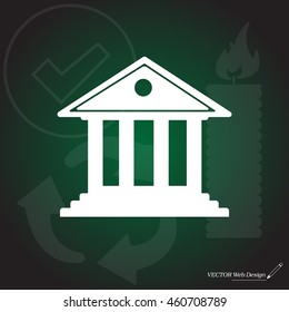 building with columns symbol vector illustration