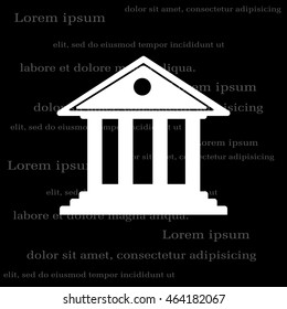 building with columns symbol vector illustration