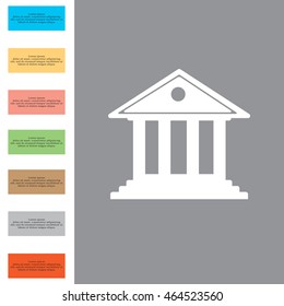 building with columns symbol vector illustration