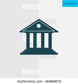 building with columns symbol vector illustration