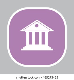 building with columns symbol vector illustration