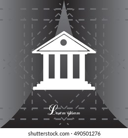 building with columns symbol vector illustration