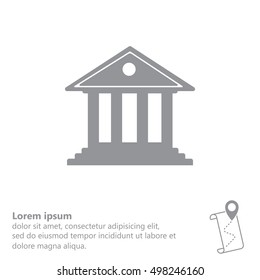 building with columns symbol vector illustration