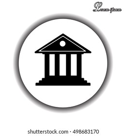 building with columns symbol vector illustration