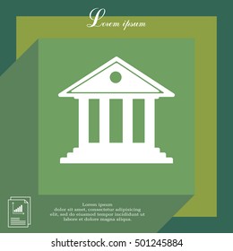 building with columns symbol vector illustration