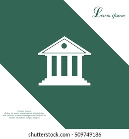 building with columns symbol vector illustration