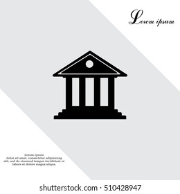 building with columns symbol vector illustration
