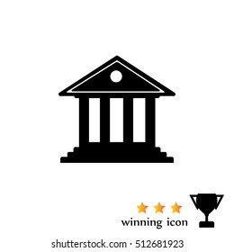 building with columns symbol vector illustration