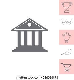 building with columns symbol vector illustration
