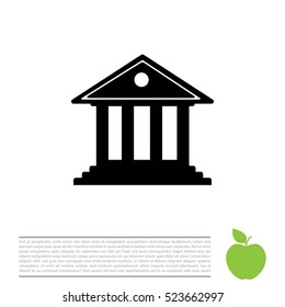 building with columns symbol vector illustration