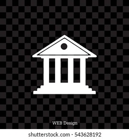 building with columns symbol vector illustration