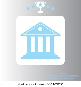 building with columns symbol vector illustration