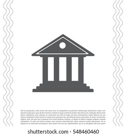 building with columns symbol vector illustration
