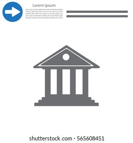 building with columns symbol vector illustration