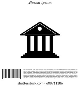 building with columns symbol vector illustration