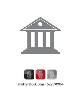 building with columns symbol vector illustration
