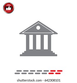 building with columns symbol vector illustration