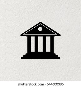 building with columns symbol vector illustration