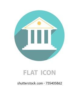 building with columns symbol vector illustration