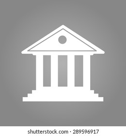 building with columns web icon
