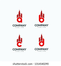 building combination with the letter a b c d
