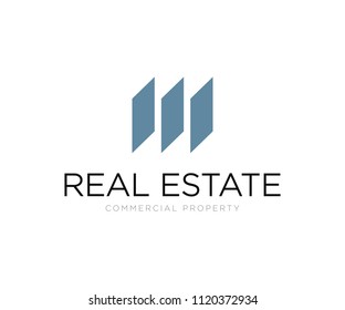 Building Commercial Real Estate Logo Design Template Vector