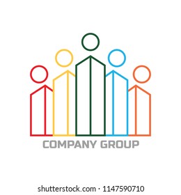 Building company group icon