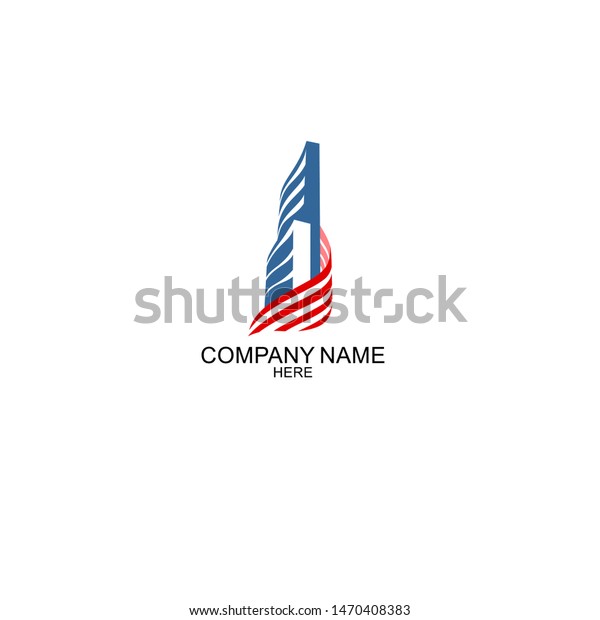 Building Company Logo Abstract Building Illustration Stock Vector