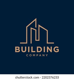 Building Company Logo Design Vector