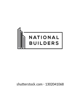 Building company vector logo.