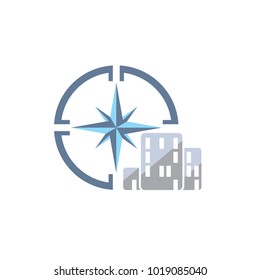 Building Compass Logo Icon Design