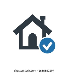 Building completion icon in blue gray color. Fully editable vector illustration symbol.