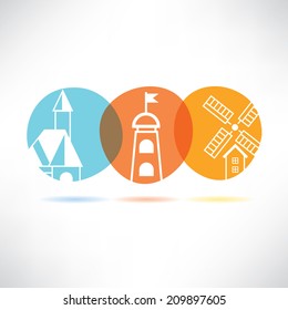 building concept buttons